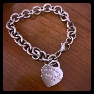 Tiffany bracelet - sterling silver heart charm